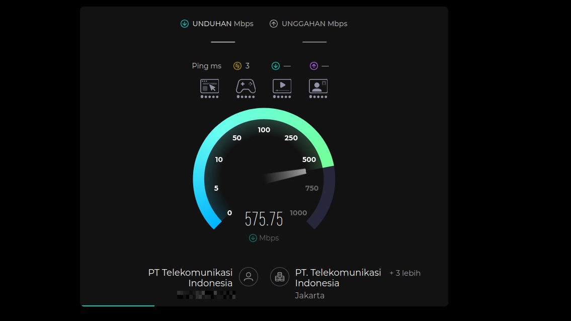 Hasil Speedtest Pengujian Router